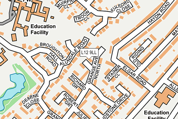L12 9LL map - OS OpenMap – Local (Ordnance Survey)