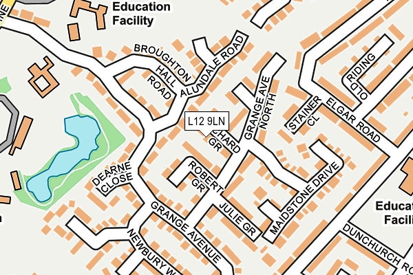 L12 9LN map - OS OpenMap – Local (Ordnance Survey)