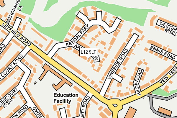 L12 9LT map - OS OpenMap – Local (Ordnance Survey)