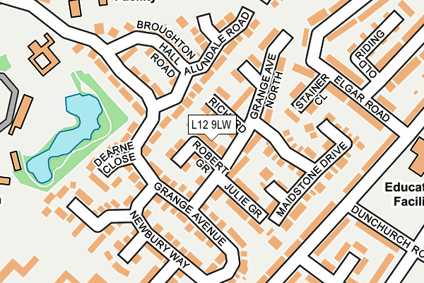 L12 9LW map - OS OpenMap – Local (Ordnance Survey)