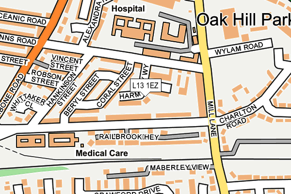 L13 1EZ map - OS OpenMap – Local (Ordnance Survey)