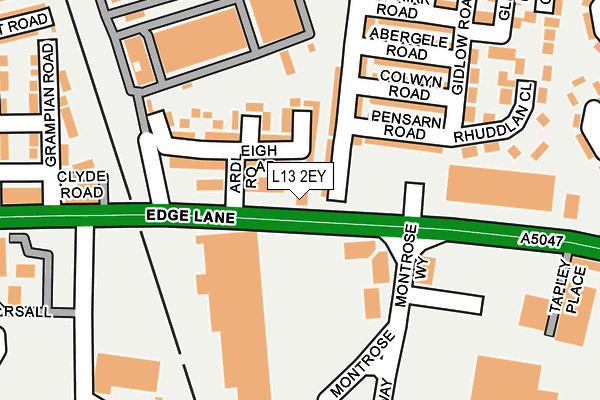 L13 2EY map - OS OpenMap – Local (Ordnance Survey)