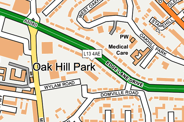 L13 4AE map - OS OpenMap – Local (Ordnance Survey)