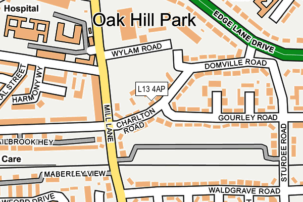 L13 4AP map - OS OpenMap – Local (Ordnance Survey)