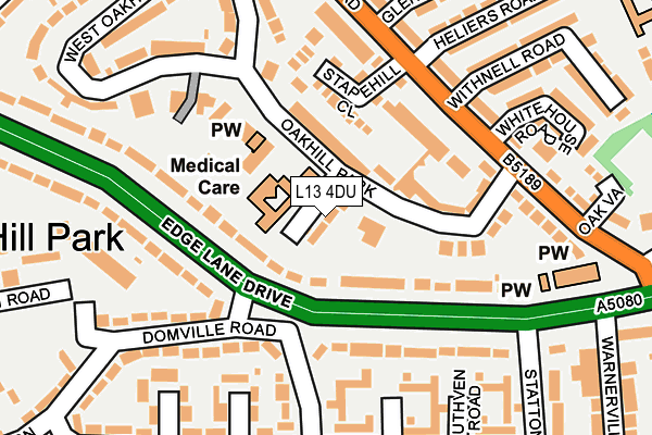 L13 4DU map - OS OpenMap – Local (Ordnance Survey)