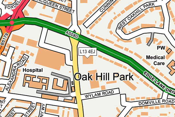 L13 4EJ map - OS OpenMap – Local (Ordnance Survey)