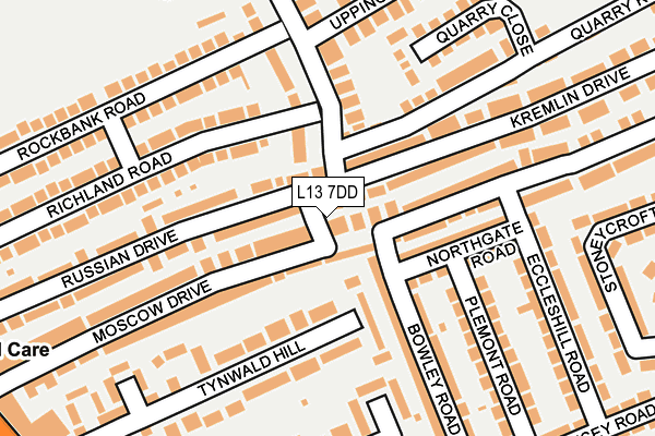L13 7DD map - OS OpenMap – Local (Ordnance Survey)