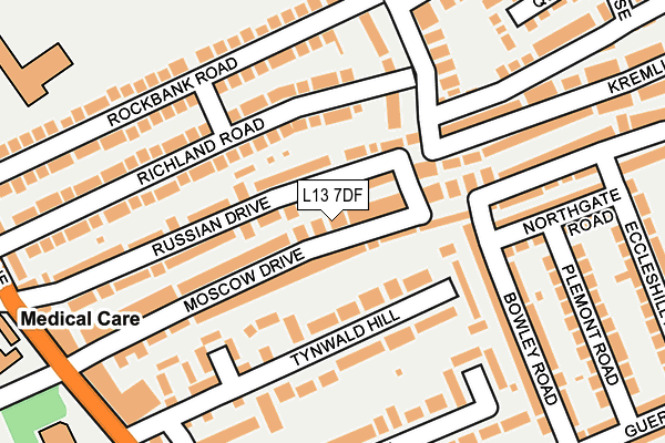 L13 7DF map - OS OpenMap – Local (Ordnance Survey)
