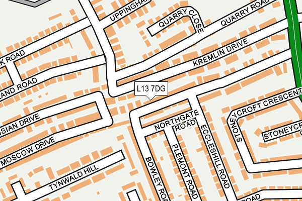L13 7DG map - OS OpenMap – Local (Ordnance Survey)