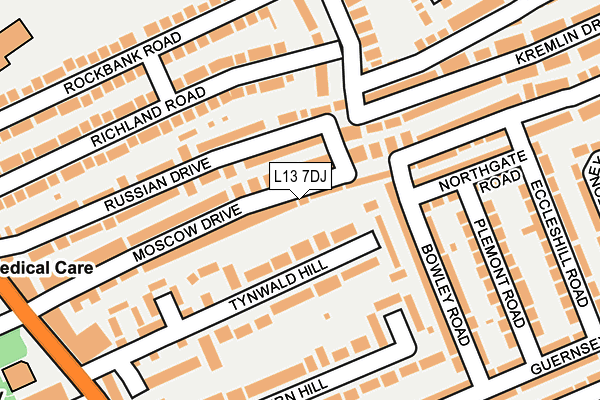 L13 7DJ map - OS OpenMap – Local (Ordnance Survey)