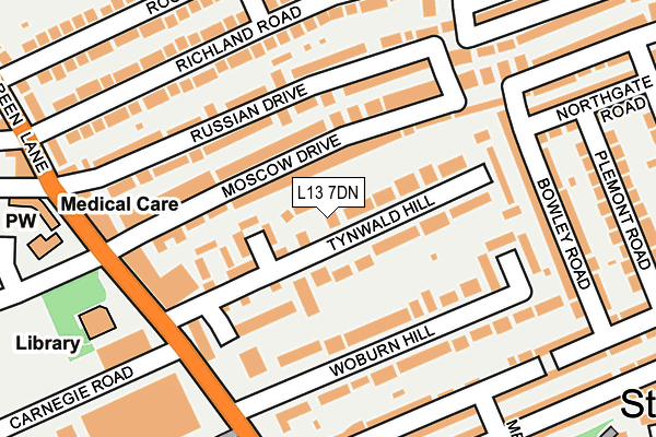 L13 7DN map - OS OpenMap – Local (Ordnance Survey)