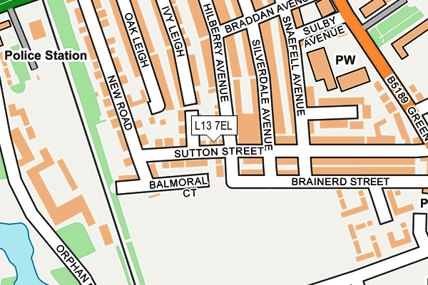 L13 7EL map - OS OpenMap – Local (Ordnance Survey)