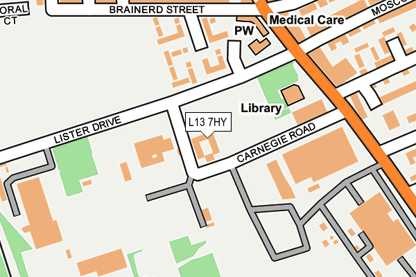 L13 7HY map - OS OpenMap – Local (Ordnance Survey)