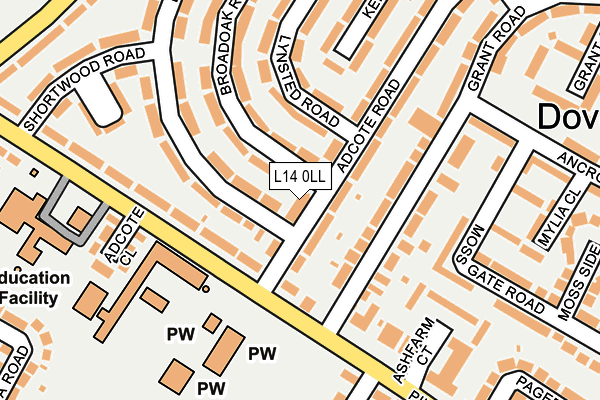 L14 0LL map - OS OpenMap – Local (Ordnance Survey)