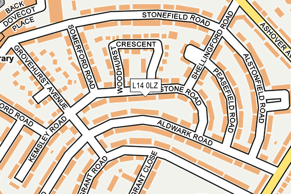 L14 0LZ map - OS OpenMap – Local (Ordnance Survey)
