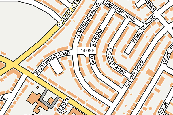 L14 0NP map - OS OpenMap – Local (Ordnance Survey)