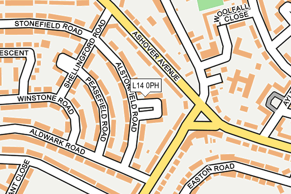L14 0PH map - OS OpenMap – Local (Ordnance Survey)