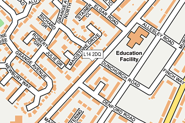 L14 2DQ map - OS OpenMap – Local (Ordnance Survey)
