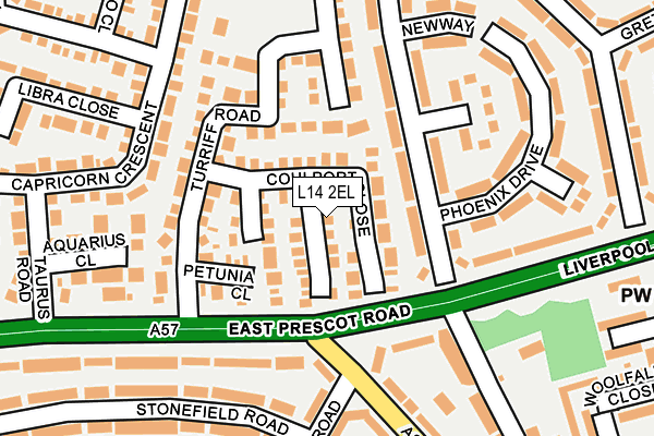 L14 2EL map - OS OpenMap – Local (Ordnance Survey)