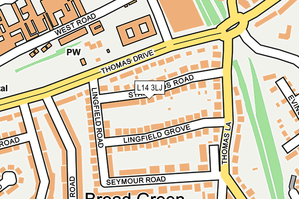 L14 3LJ map - OS OpenMap – Local (Ordnance Survey)