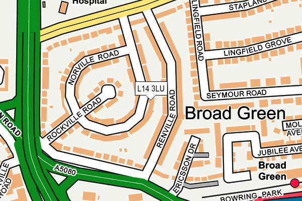 L14 3LU map - OS OpenMap – Local (Ordnance Survey)