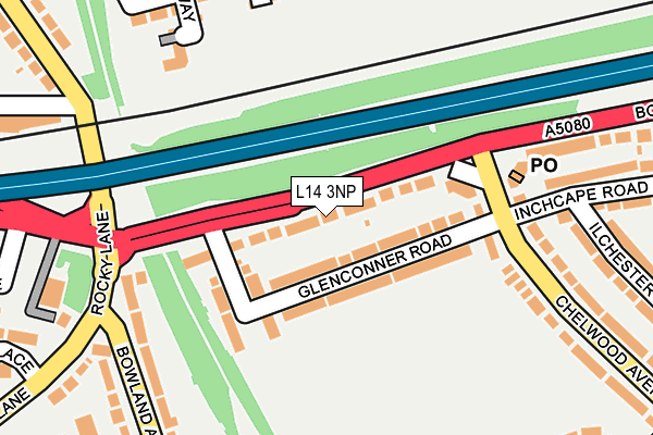 L14 3NP map - OS OpenMap – Local (Ordnance Survey)