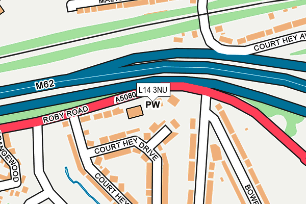 L14 3NU map - OS OpenMap – Local (Ordnance Survey)