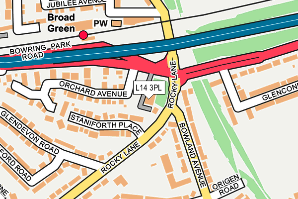 L14 3PL map - OS OpenMap – Local (Ordnance Survey)