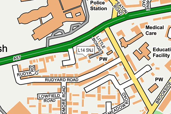 L14 5NJ map - OS OpenMap – Local (Ordnance Survey)
