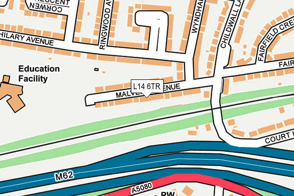 L14 6TR map - OS OpenMap – Local (Ordnance Survey)