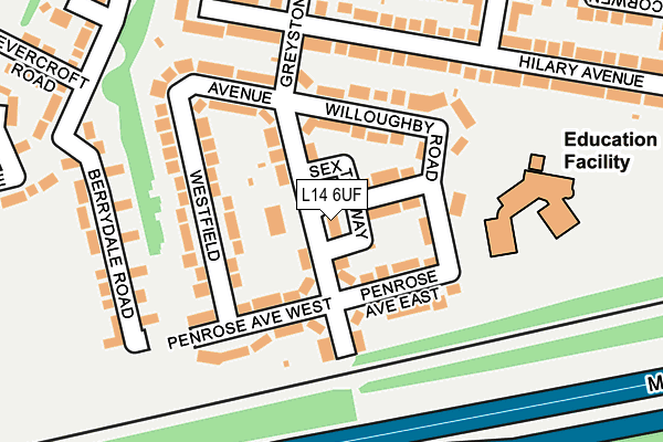 L14 6UF map - OS OpenMap – Local (Ordnance Survey)