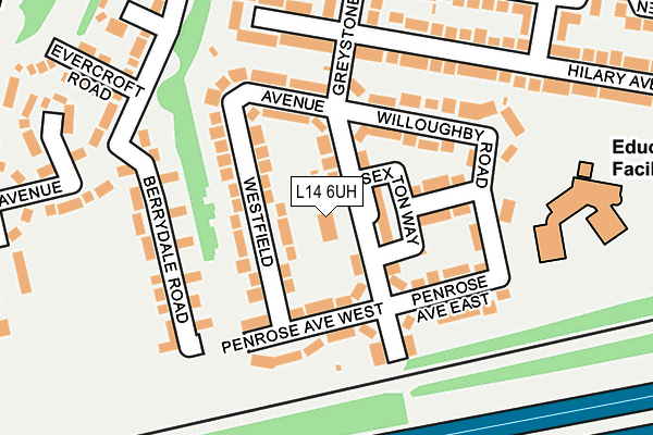 L14 6UH map - OS OpenMap – Local (Ordnance Survey)