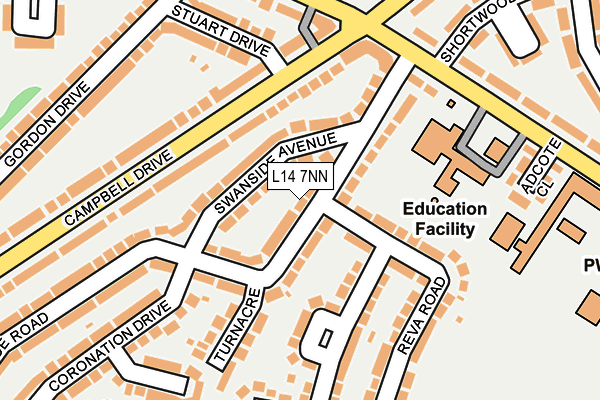 L14 7NN map - OS OpenMap – Local (Ordnance Survey)