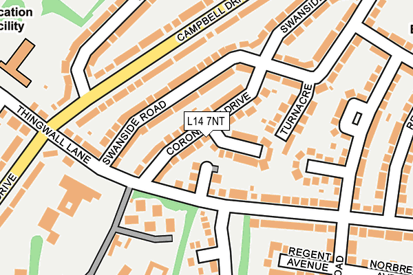 L14 7NT map - OS OpenMap – Local (Ordnance Survey)