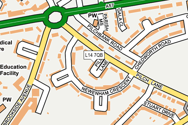 L14 7QB map - OS OpenMap – Local (Ordnance Survey)