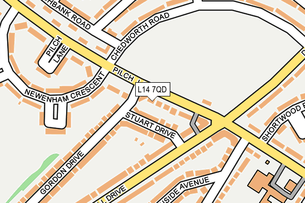 L14 7QD map - OS OpenMap – Local (Ordnance Survey)