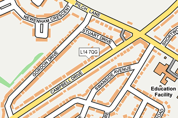 L14 7QG map - OS OpenMap – Local (Ordnance Survey)