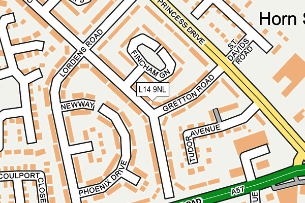 L14 9NL map - OS OpenMap – Local (Ordnance Survey)