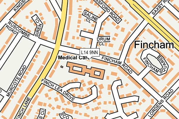 L14 9NN map - OS OpenMap – Local (Ordnance Survey)