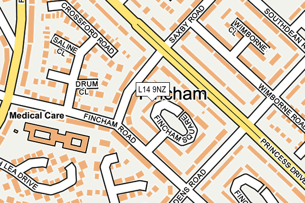 L14 9NZ map - OS OpenMap – Local (Ordnance Survey)