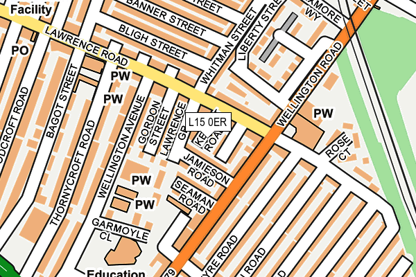 L15 0ER map - OS OpenMap – Local (Ordnance Survey)