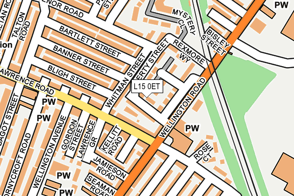 L15 0ET map - OS OpenMap – Local (Ordnance Survey)