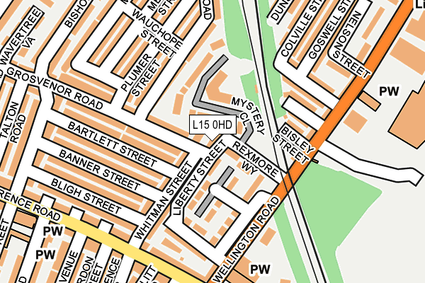L15 0HD map - OS OpenMap – Local (Ordnance Survey)