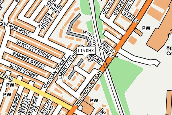 L15 0HX map - OS OpenMap – Local (Ordnance Survey)