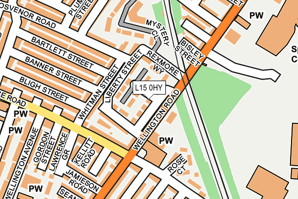 L15 0HY map - OS OpenMap – Local (Ordnance Survey)