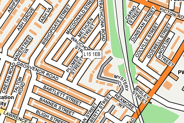 L15 1EB map - OS OpenMap – Local (Ordnance Survey)