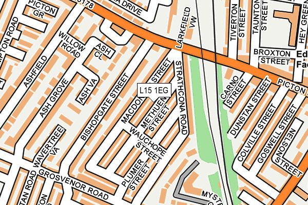 L15 1EG map - OS OpenMap – Local (Ordnance Survey)