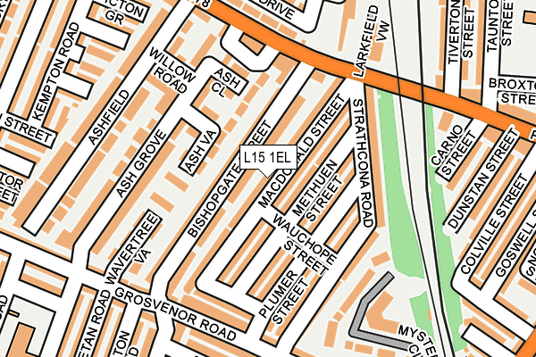 L15 1EL map - OS OpenMap – Local (Ordnance Survey)