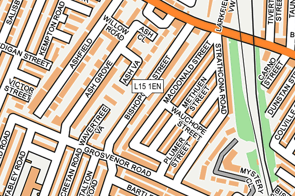 L15 1EN map - OS OpenMap – Local (Ordnance Survey)