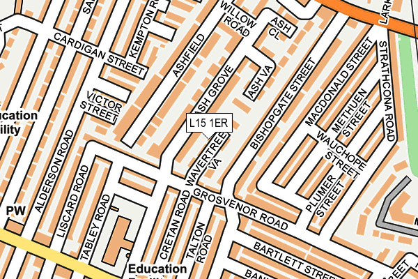L15 1ER map - OS OpenMap – Local (Ordnance Survey)
